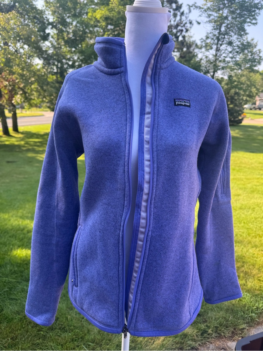 Patagonia Women's Purple Full-Zip Fleece Jacket with Stand Collar